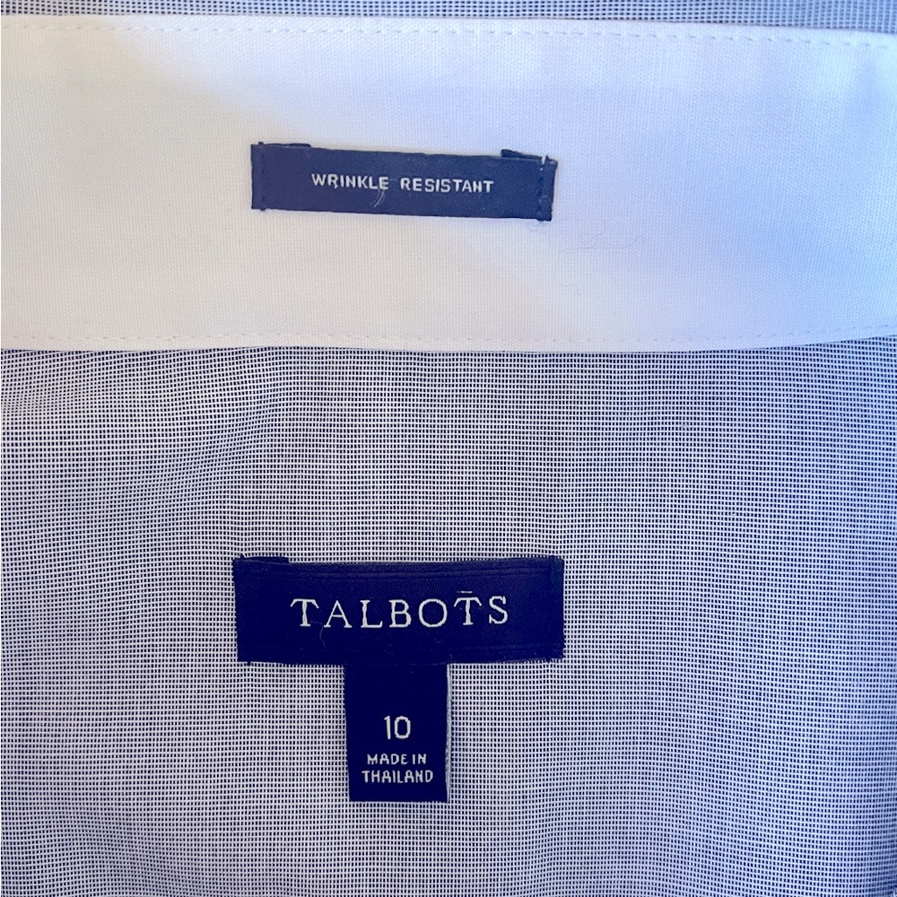 Size 10 Talbots Wrinkle Resistant Button Down Shi… - image 3
